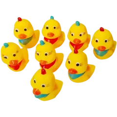 8pcs-Floating Duck Bath Toys with Squeezing sound - Rokomari